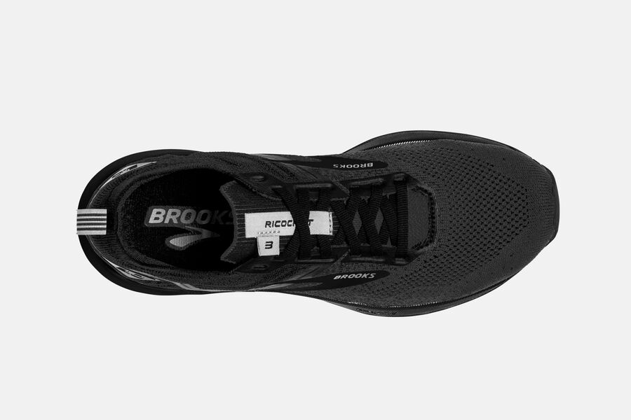 Brooks Ricochet 3 Road Running Shoes Womens - Black - NLTXO-9148